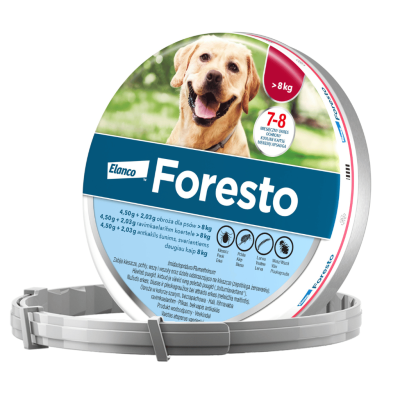 FORESTO Obroża przeciw pchłom i kleszczom 70 cm (powyżej 8 kg) – dla psów